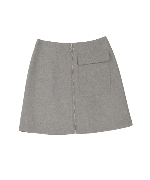 MURUA（ムルーア）の「フロントジップミニスカート（スカート・レディース・ブラック/グレー/レッド・2/1）」の7枚目の写真