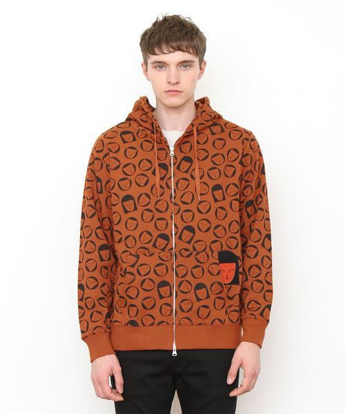 Graniph デザイン ティーシャツ ストア グラニフ の コラボレーションジップパーカー ちびまる子ちゃん 野口さんパターン パーカー Wear