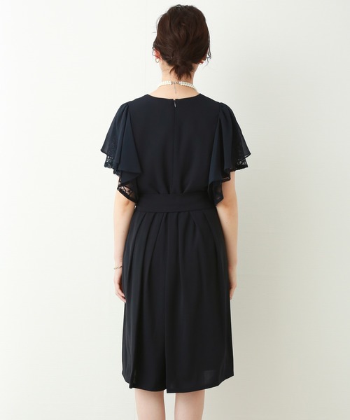 MARLENE JOBERT（マルレーヌ　ジョベル）の「袖フリルオケージョンワンピース（ドレス・レディース・グレー/ネイビー/ブラック・L/M）」の18枚目の写真