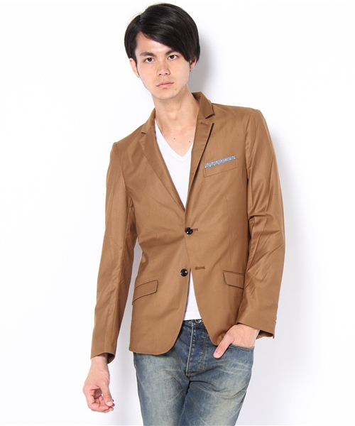 RATTLE TRAP(ラトルトラップ)の「ポリエステル レーヨン テーラードジャケット(テーラードジャケット・メンズ・ブラック/トップグレー/ネイビー/キャメル・SMALL/MEDIUM/LARGE/LL)」の1枚目の写真