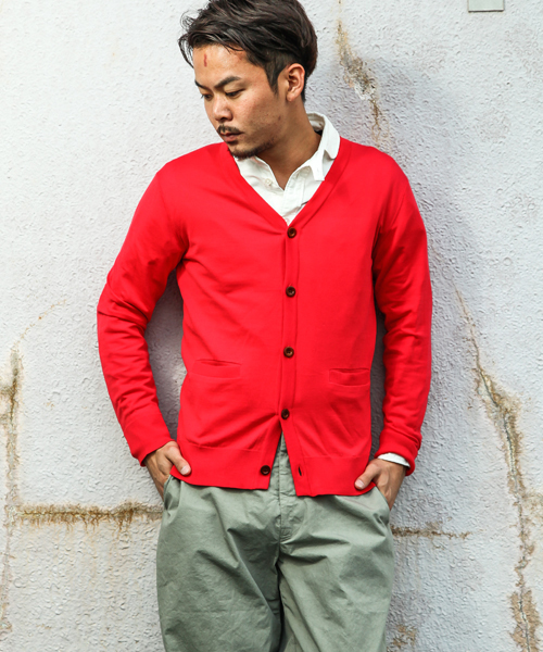 EEL(イール)の「EEL/カーディガンズ(カーディガン/ボレロ・メンズ・レッド/ライトグレー/ブラック/ブルー・SMALL/MEDIUM/LARGE)」の4枚目の写真