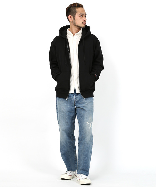 Champion（チャンピオン）の「Champion Authentic ZIP Parka チャンピオン ジップパーカー（パーカー・メンズ・レッド/チャコール/ダークグリーン/ワイン/ブラック/ネイビー/グレー・M/XL/S/L）」の8枚目の写真