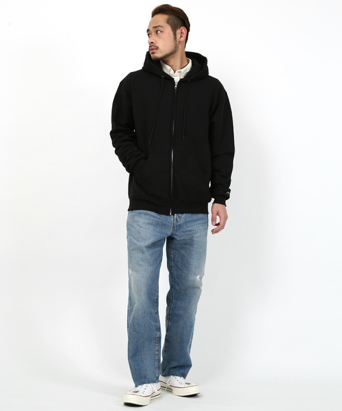 Champion（チャンピオン）の「Champion Authentic ZIP Parka チャンピオン ジップパーカー（パーカー・メンズ・レッド/チャコール/ダークグリーン/ワイン/ブラック/ネイビー/グレー・M/XL/S/L）」の9枚目の写真