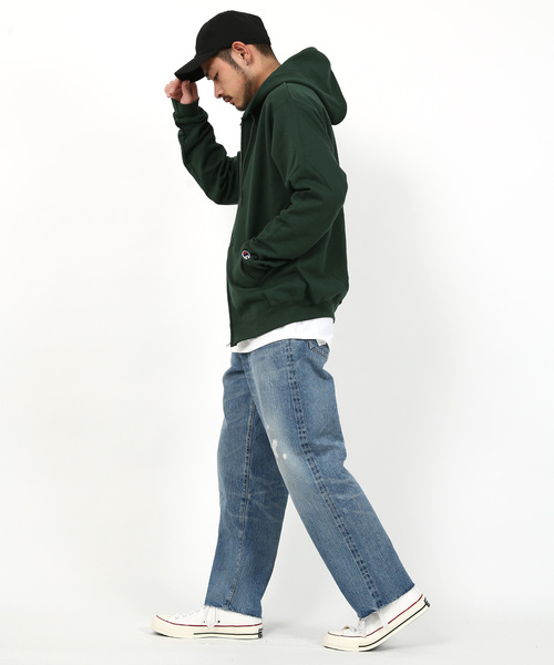 Champion（チャンピオン）の「Champion Authentic ZIP Parka チャンピオン ジップパーカー（パーカー・メンズ・レッド/チャコール/ダークグリーン/ワイン/ブラック/ネイビー/グレー・M/XL/S/L）」の15枚目の写真