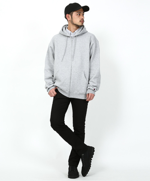 Champion（チャンピオン）の「Champion Authentic ZIP Parka チャンピオン ジップパーカー（パーカー・メンズ・レッド/チャコール/ダークグリーン/ワイン/ブラック/ネイビー/グレー・M/XL/S/L）」の19枚目の写真