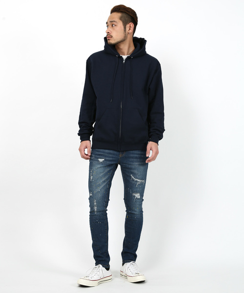 Champion（チャンピオン）の「Champion Authentic ZIP Parka チャンピオン ジップパーカー（パーカー・メンズ・レッド/チャコール/ダークグリーン/ワイン/ブラック/ネイビー/グレー・M/XL/S/L）」の20枚目の写真