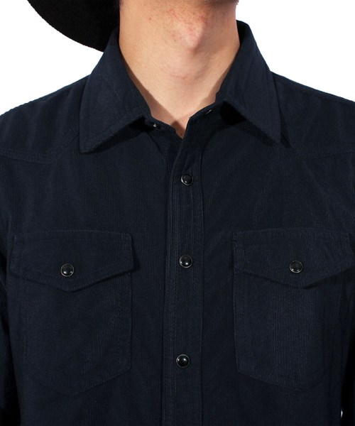 ８(eight)（エイト）の「コーデュロイシャツ 長袖 ウエスタン （シャツ/ブラウス・メンズ・ブラック/キャメル/カーキ/ネイビー/アイボリー・LARGE/MEDIUM/X-LARGE）」の22枚目の写真