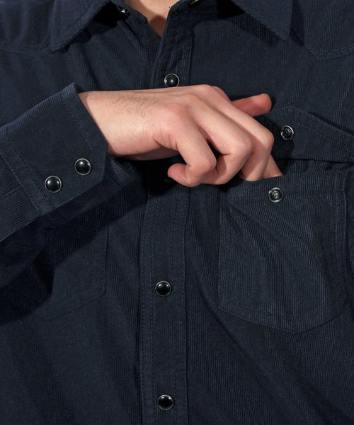 ８(eight)（エイト）の「コーデュロイシャツ 長袖 ウエスタン （シャツ/ブラウス・メンズ・ブラック/キャメル/カーキ/ネイビー/アイボリー・LARGE/MEDIUM/X-LARGE）」の15枚目の写真