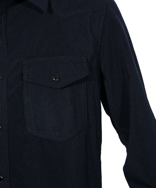 ８(eight)（エイト）の「コーデュロイシャツ 長袖 ウエスタン （シャツ/ブラウス・メンズ・ブラック/キャメル/カーキ/ネイビー/アイボリー・LARGE/MEDIUM/X-LARGE）」の7枚目の写真