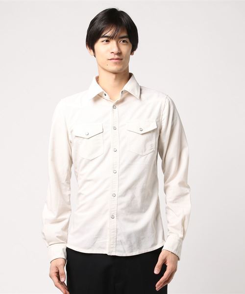 ８(eight)（エイト）の「コーデュロイシャツ 長袖 ウエスタン （シャツ/ブラウス・メンズ・ブラック/キャメル/カーキ/ネイビー/アイボリー・LARGE/MEDIUM/X-LARGE）」の21枚目の写真
