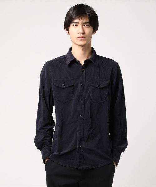 ８(eight)（エイト）の「コーデュロイシャツ 長袖 ウエスタン （シャツ/ブラウス・メンズ・ブラック/キャメル/カーキ/ネイビー/アイボリー・LARGE/MEDIUM/X-LARGE）」の17枚目の写真