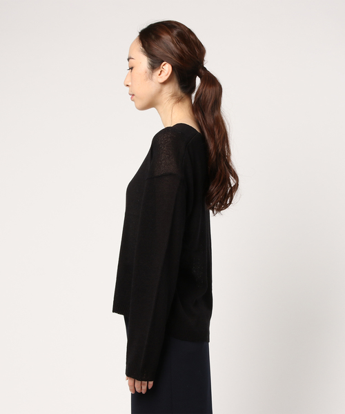 cepo（セポ）の「ヤーンゆるＶネック（ニット/セーター・レディース・ブラック/ピンク/カーキ/ベージュ・M）」の5枚目の写真