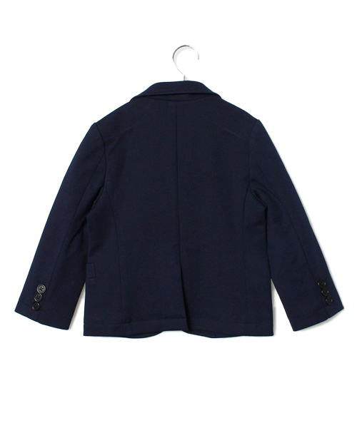 green label relaxing（グリーンレーベルリラクシング）の「カットソージャケット ムジ（テーラードジャケット・キッズ・ネイビー・S/105/M/115/L/125/XL/135）」の2枚目の写真