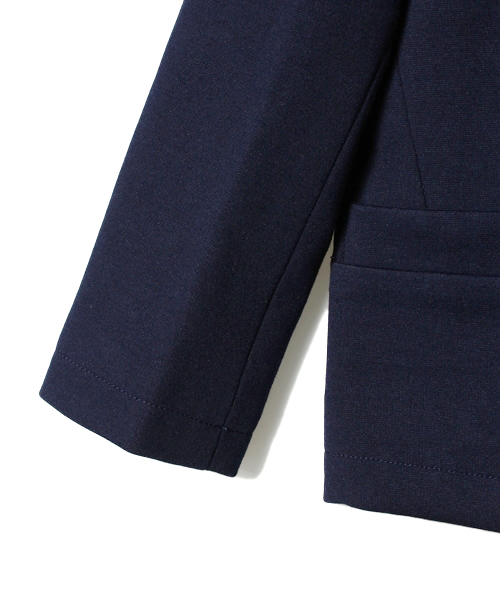 green label relaxing（グリーンレーベルリラクシング）の「カットソージャケット ムジ（テーラードジャケット・キッズ・ネイビー・S/105/M/115/L/125/XL/135）」の4枚目の写真