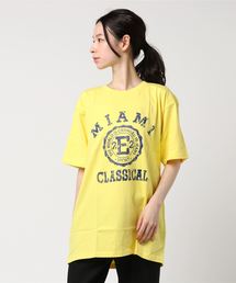 古着風アメカジロゴデザイン半袖Tシャツ 男女兼用カジュアルTシャツ