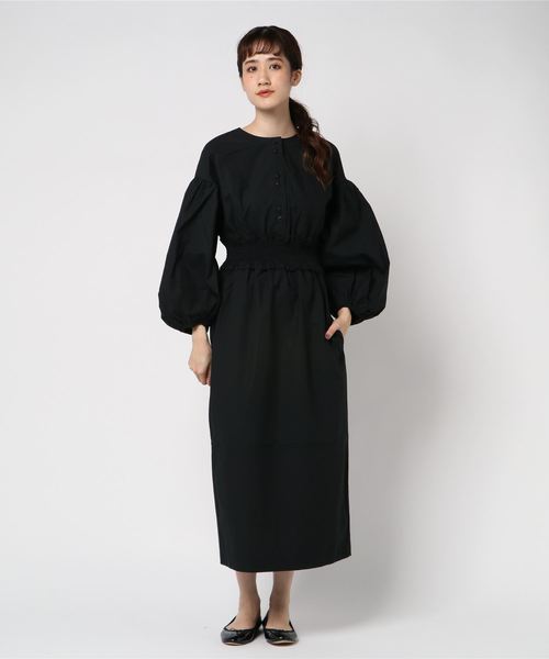 LOWRYS FARM(ローリーズファーム)の「ソデボリュームワンピース 805079(ワンピース・レディース・ブラック/ベージュ/グリーン・FREE)」の6枚目の写真