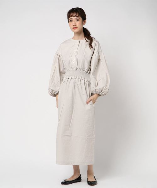 LOWRYS FARM(ローリーズファーム)の「ソデボリュームワンピース 805079(ワンピース・レディース・ブラック/ベージュ/グリーン・FREE)」の7枚目の写真