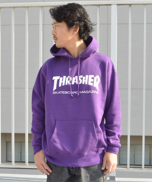 THRASHER（スラッシャー）の「THRASHER/スラッシャー MAG LOGO HOODIE　プルオーバーパーカー（パーカー・メンズ・ホワイト/ブラック/ネイビー/グリーン/ヘザーグレー/パープル/バーガンディー/ブラック系その他/レッド/グレー/ワインレッド/パープル系その他/オリーブ・M/L/XL/S）」の9枚目の写真