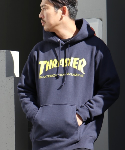 THRASHER（スラッシャー）の「THRASHER/スラッシャー MAG LOGO HOODIE　プルオーバーパーカー（パーカー・メンズ・ホワイト/ブラック/ネイビー/グリーン/ヘザーグレー/パープル/バーガンディー/ブラック系その他/レッド/グレー/ワインレッド/パープル系その他/オリーブ・M/L/XL/S）」の8枚目の写真