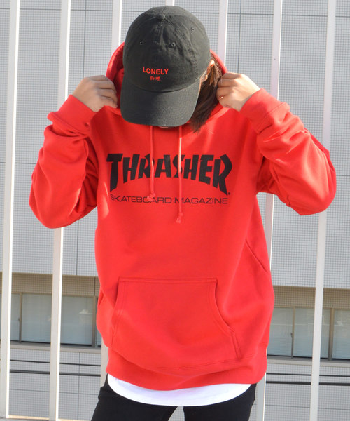 THRASHER（スラッシャー）の「THRASHER/スラッシャー MAG LOGO HOODIE　プルオーバーパーカー（パーカー・メンズ・ホワイト/ブラック/ネイビー/グリーン/ヘザーグレー/パープル/バーガンディー/ブラック系その他/レッド/グレー/ワインレッド/パープル系その他/オリーブ・M/L/XL/S）」の11枚目の写真