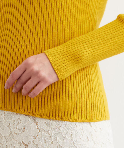 green label relaxing（グリーンレーベルリラクシング）の「[手洗い可能] FFC リブ ワンショル ニット ◆（ニット/セーター・レディース・オフホワイト/レッド/ネイビー/イエロー・FREE）」の10枚目の写真