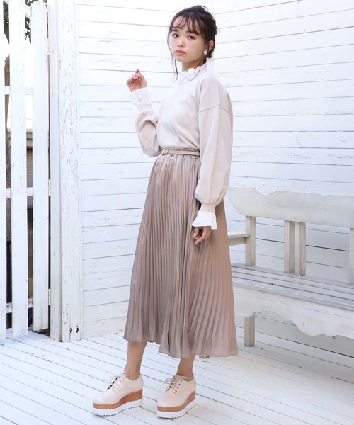 one after another NICE CLAUP（ワンアフターアナザーナイスクラップ）の「厚底 レースアップシューズ（その他シューズ・レディース・ブラック/モカ/アイボリー・SMALL/MEDIUM/LARGE）」の4枚目の写真