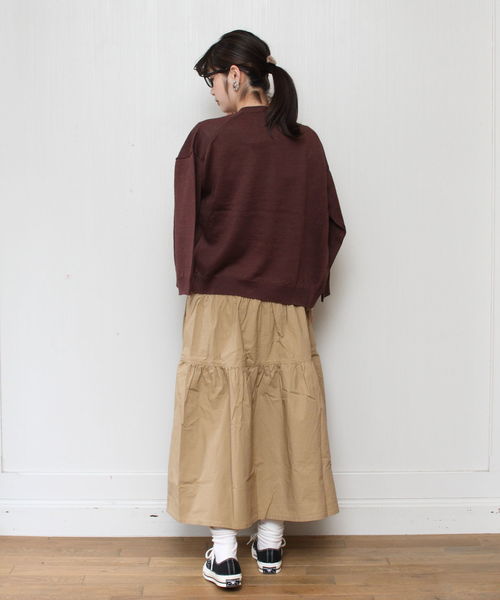 Gramicci（グラミチ）の「GRAMICCI / グラミチ ウェザーティアードスカート WEATHER TIERED SKIRT（スカート・レディース・ブラック/オリーブ/サンドベージュ/ドット/ネイビー・M）」の17枚目の写真
