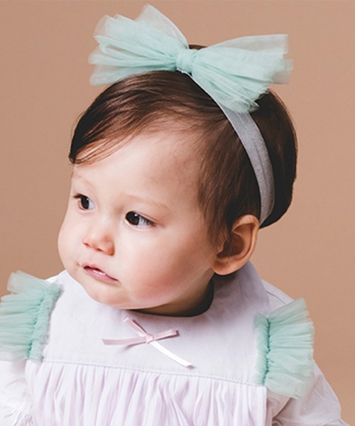 niva（ニヴァ）の「【niva/ニヴァ】Tulle hair band（ヘアバンド・キッズ・ピンク/グリーン・FREE）」の2枚目の写真