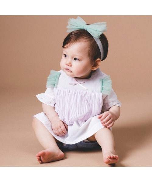 niva（ニヴァ）の「【niva/ニヴァ】Tulle hair band（ヘアバンド・キッズ・ピンク/グリーン・FREE）」の4枚目の写真