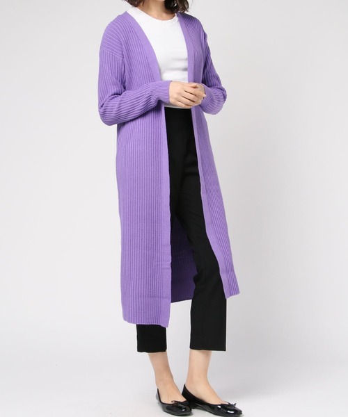 K2405 リブロングカーディガン Www Gigascope Net