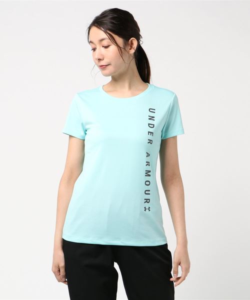 UNDER ARMOUR（アンダーアーマー）の「アンダーアーマー UNDER ARMOUR UA Tech SSC -WM Graphic 1345686（Tシャツ/カットソー・レディース・ホワイト/ブラック/エメラルド・L/M/S/XL）」の3枚目の写真