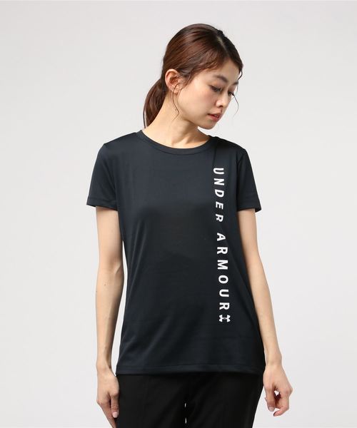 UNDER ARMOUR（アンダーアーマー）の「アンダーアーマー UNDER ARMOUR UA Tech SSC -WM Graphic 1345686（Tシャツ/カットソー・レディース・ホワイト/ブラック/エメラルド・L/M/S/XL）」の2枚目の写真