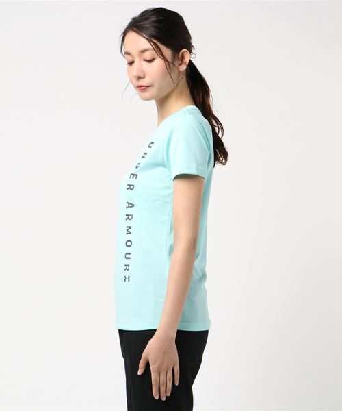 UNDER ARMOUR（アンダーアーマー）の「アンダーアーマー UNDER ARMOUR UA Tech SSC -WM Graphic 1345686（Tシャツ/カットソー・レディース・ホワイト/ブラック/エメラルド・L/M/S/XL）」の5枚目の写真