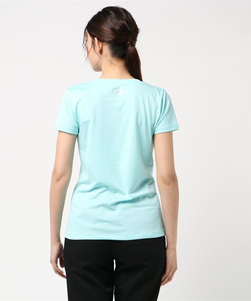 UNDER ARMOUR（アンダーアーマー）の「アンダーアーマー UNDER ARMOUR UA Tech SSC -WM Graphic 1345686（Tシャツ/カットソー・レディース・ホワイト/ブラック/エメラルド・L/M/S/XL）」の4枚目の写真