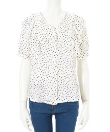fifth | ドット柄パフスリーブフリルブラウス(シャツ/ブラウス)
