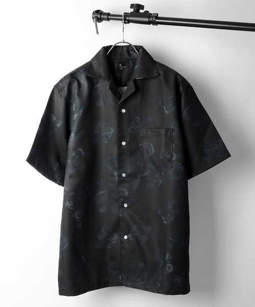 ZIP FIVE（ジップファイブ）の「【ZIP FIVE】ポリシャンブレーワイドオープンカラーシャツ / 半袖 開襟シャツ リラックス（シャツ/ブラウス・メンズ・ライトグレー/ダークブラウン/ネイビー/ピンク/グリーン系その他/キャメル/ベージュ系その他2/ブラック/ベージュ/カーキ/ベージュ系その他/ブルー系その他/チャコール/ベージュ系その他3/ブラック系/ブラック系1/グレー系/ワイン系/ブルー/ダークグリーン・LARGE/SMALL/MEDIUM/X-LARGE）」の4枚目の写真