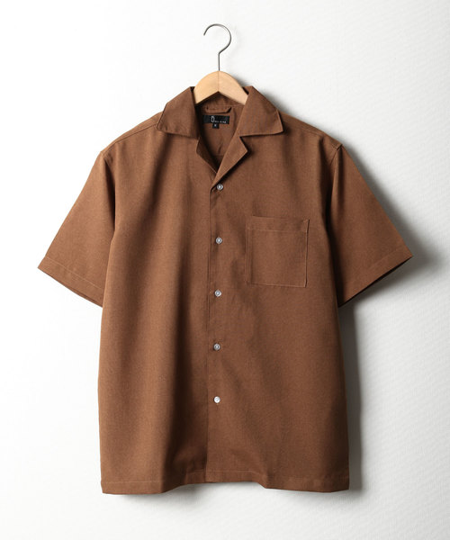 ZIP FIVE（ジップファイブ）の「【ZIP FIVE】ポリシャンブレーワイドオープンカラーシャツ / 半袖 開襟シャツ リラックス（シャツ/ブラウス・メンズ・ライトグレー/ダークブラウン/ネイビー/ピンク/グリーン系その他/キャメル/ベージュ系その他2/ブラック/ベージュ/カーキ/ベージュ系その他/ブルー系その他/チャコール/ベージュ系その他3/ブラック系/ブラック系1/グレー系/ワイン系/ブルー/ダークグリーン・LARGE/SMALL/MEDIUM/X-LARGE）」の8枚目の写真