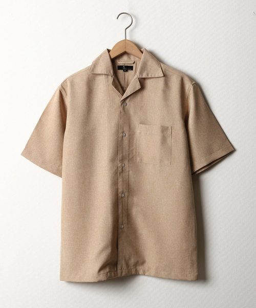 ZIP FIVE（ジップファイブ）の「【ZIP FIVE】ポリシャンブレーワイドオープンカラーシャツ / 半袖 開襟シャツ リラックス（シャツ/ブラウス・メンズ・ライトグレー/ダークブラウン/ネイビー/ピンク/グリーン系その他/キャメル/ベージュ系その他2/ブラック/ベージュ/カーキ/ベージュ系その他/ブルー系その他/チャコール/ベージュ系その他3/ブラック系/ブラック系1/グレー系/ワイン系/ブルー/ダークグリーン・LARGE/SMALL/MEDIUM/X-LARGE）」の9枚目の写真