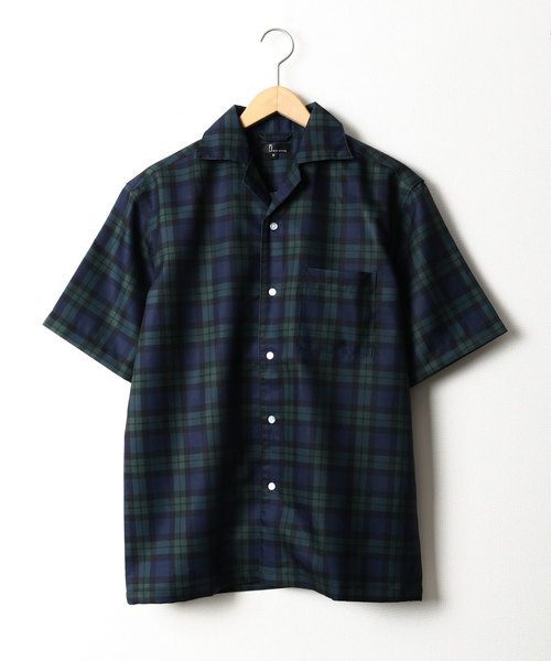 ZIP FIVE（ジップファイブ）の「【ZIP FIVE】ポリシャンブレーワイドオープンカラーシャツ / 半袖 開襟シャツ リラックス（シャツ/ブラウス・メンズ・ライトグレー/ダークブラウン/ネイビー/ピンク/グリーン系その他/キャメル/ベージュ系その他2/ブラック/ベージュ/カーキ/ベージュ系その他/ブルー系その他/チャコール/ベージュ系その他3/ブラック系/ブラック系1/グレー系/ワイン系/ブルー/ダークグリーン・LARGE/SMALL/MEDIUM/X-LARGE）」の14枚目の写真