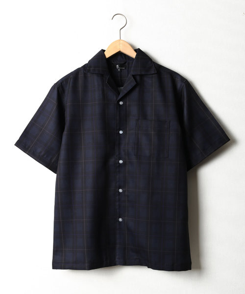 ZIP FIVE（ジップファイブ）の「【ZIP FIVE】ポリシャンブレーワイドオープンカラーシャツ / 半袖 開襟シャツ リラックス（シャツ/ブラウス・メンズ・ライトグレー/ダークブラウン/ネイビー/ピンク/グリーン系その他/キャメル/ベージュ系その他2/ブラック/ベージュ/カーキ/ベージュ系その他/ブルー系その他/チャコール/ベージュ系その他3/ブラック系/ブラック系1/グレー系/ワイン系/ブルー/ダークグリーン・LARGE/SMALL/MEDIUM/X-LARGE）」の17枚目の写真