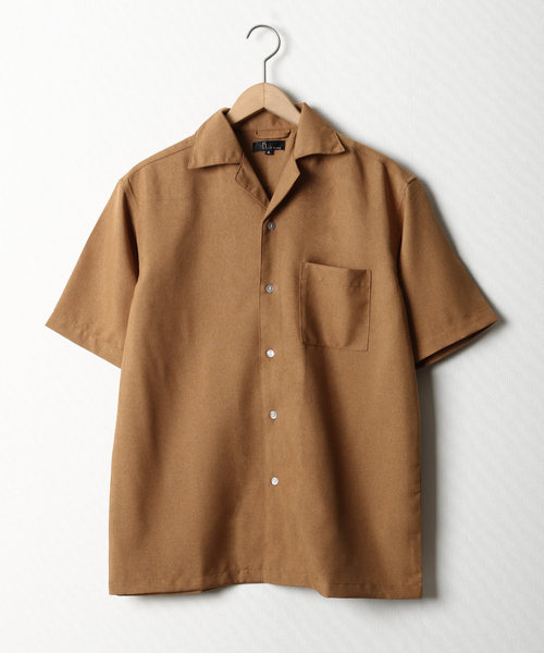 ZIP FIVE（ジップファイブ）の「【ZIP FIVE】ポリシャンブレーワイドオープンカラーシャツ / 半袖 開襟シャツ リラックス（シャツ/ブラウス・メンズ・ライトグレー/ダークブラウン/ネイビー/ピンク/グリーン系その他/キャメル/ベージュ系その他2/ブラック/ベージュ/カーキ/ベージュ系その他/ブルー系その他/チャコール/ベージュ系その他3/ブラック系/ブラック系1/グレー系/ワイン系/ブルー/ダークグリーン・LARGE/SMALL/MEDIUM/X-LARGE）」の18枚目の写真