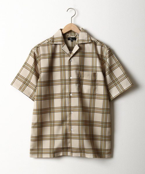 ZIP FIVE（ジップファイブ）の「【ZIP FIVE】ポリシャンブレーワイドオープンカラーシャツ / 半袖 開襟シャツ リラックス（シャツ/ブラウス・メンズ・ライトグレー/ダークブラウン/ネイビー/ピンク/グリーン系その他/キャメル/ベージュ系その他2/ブラック/ベージュ/カーキ/ベージュ系その他/ブルー系その他/チャコール/ベージュ系その他3/ブラック系/ブラック系1/グレー系/ワイン系/ブルー/ダークグリーン・LARGE/SMALL/MEDIUM/X-LARGE）」の11枚目の写真