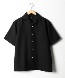 ZIP FIVE | ポリシャンブレーワイドオープンカラーシャツ / 半袖 開襟シャツ リラックス(シャツ/ブラウス)