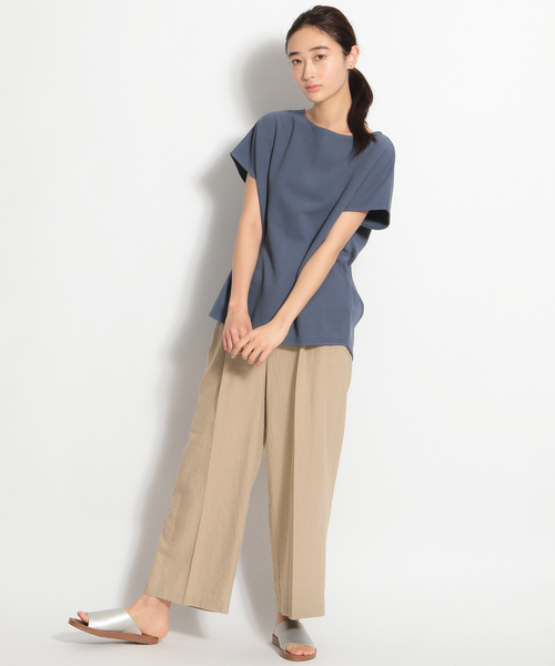 niko and...（ニコアンド）の「機能付きフレンチスリーブプルオーバー（Tシャツ/カットソー・レディース・ホワイト/ブラック/ブルー/カーキ・MEDIUM/LARGE）」の19枚目の写真