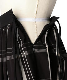 Drawer（ドゥロワー）の「Drawer ウェストリボンチェックギャザー