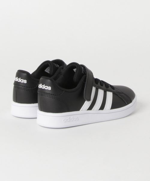 adidas（アディダス）の「GRANDCOURT C　EF0108  ｺｱﾌﾞﾗｯｸ（スニーカー・キッズ・ブラック・17.0cm/18.0cm/19.0cm/20.0cm/21.0cm）」の2枚目の写真