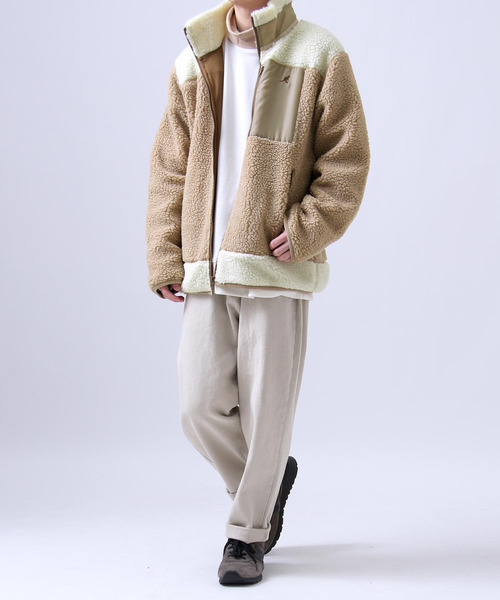 KANGOLカンゴール リバーシブル シープボアフリースジャケットブルゾン KANGOL ブルゾン アウター KANGOL/カンゴール別注 オーバー