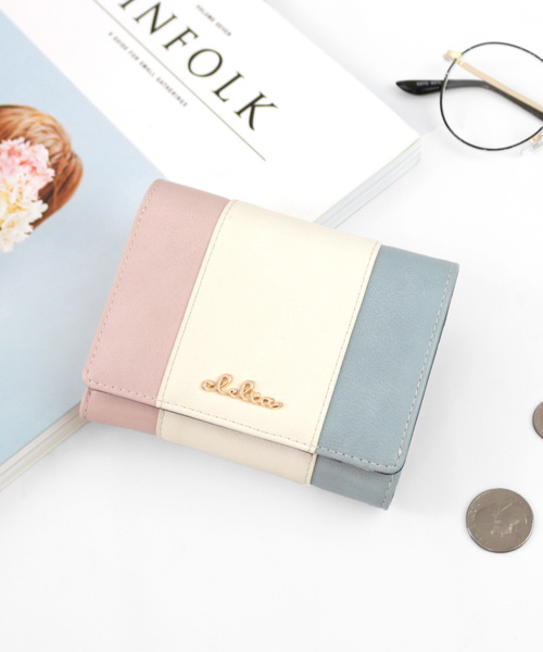 カリメル トリコロールカラー二つ折り財布（財布）｜Clelia（クレリア）の