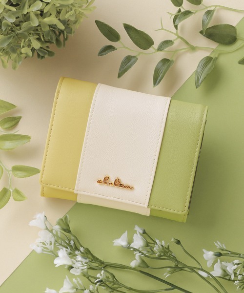 トリコロールカラー二つ折り財布（財布）｜Clelia（クレリア）の