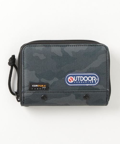 Products アウトドアプロダクツ のファッション コーデュラ二ツ折ウォレット ジップ仕様 リング付き 財布 財布 Outdoor Outdoor 財布 Outdoor Products